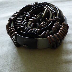 VINTAGE HEAVY METAL GRAY BELT PREOWNED TOTAL OF 39" LONG